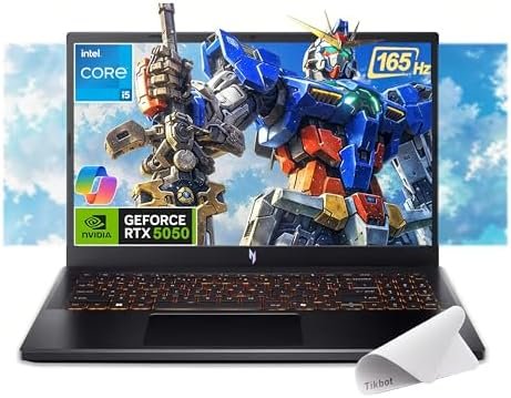 acer Nitro V 15.6” FHD IPS 165Hz Gaming Laptop, Intel Core i5-13420H, NVIDIA GeForce RTX 5050 with 8GB GDDR7 VRAM, Win11H, w/Mouse pad (16GB RAM, 512GB PCIe SSD)